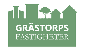Logotyp Grästorps fastigheter AB.